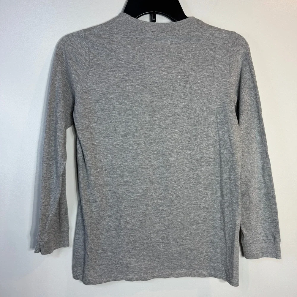 Nike Long Sleeve Graphic‎ Tee Shirt Kids M Gray Just Do It Slogan Cotton